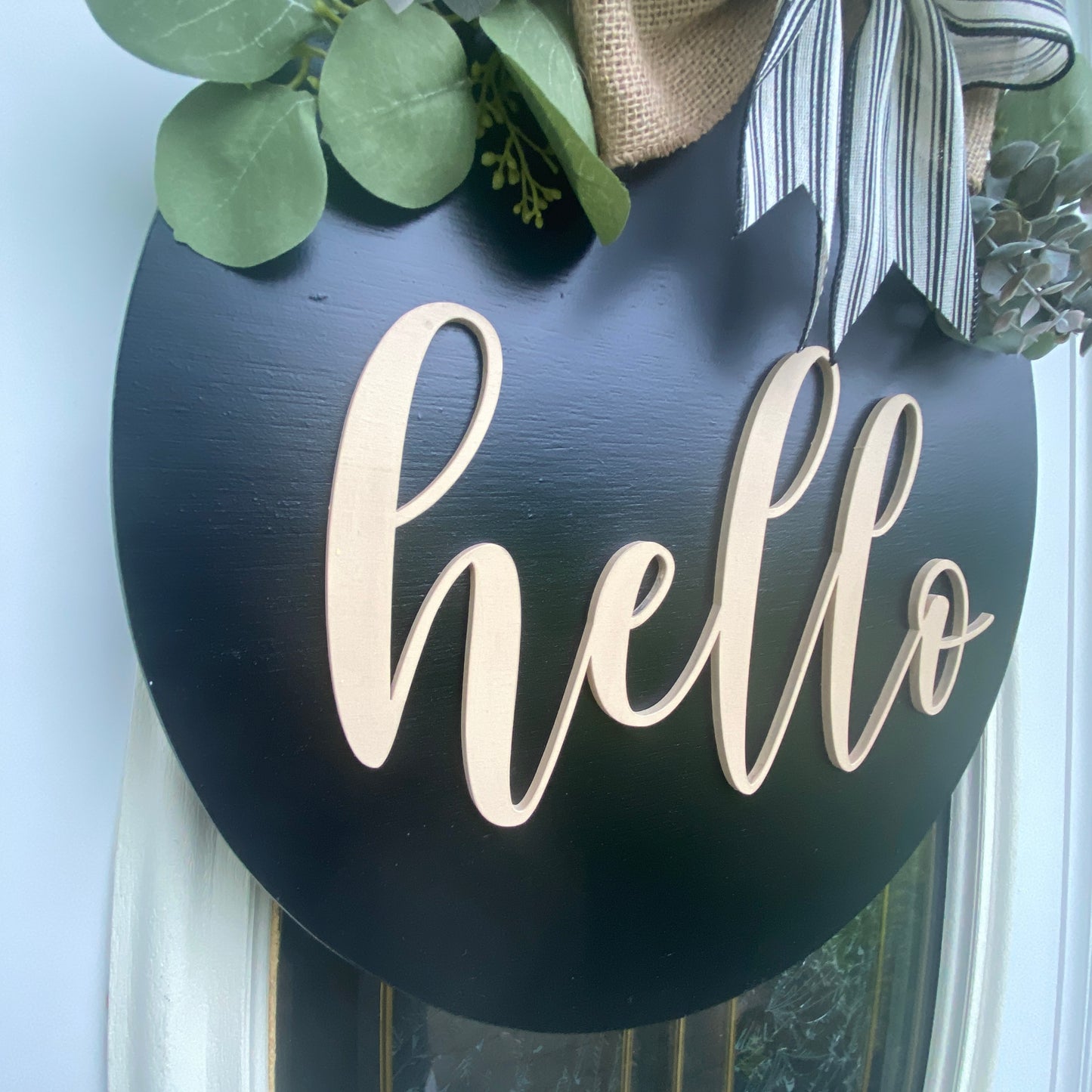 Hello Door Hanger, 3-d hello door hanger