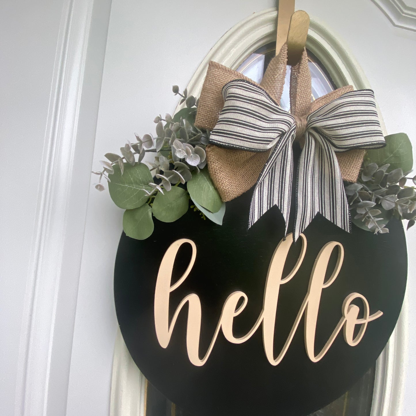 Hello Door Hanger, 3-d hello door hanger