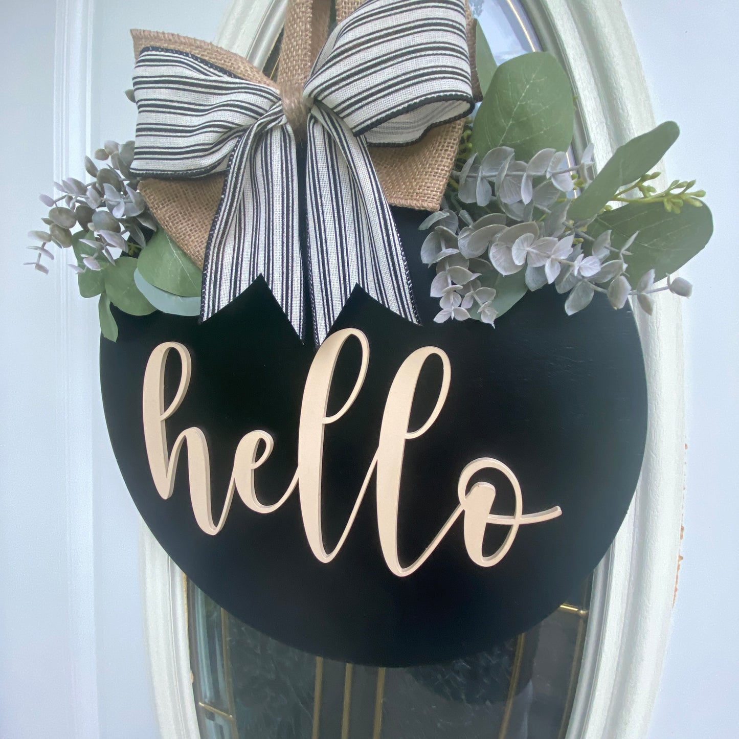 Hello Door Hanger, 3-d hello door hanger