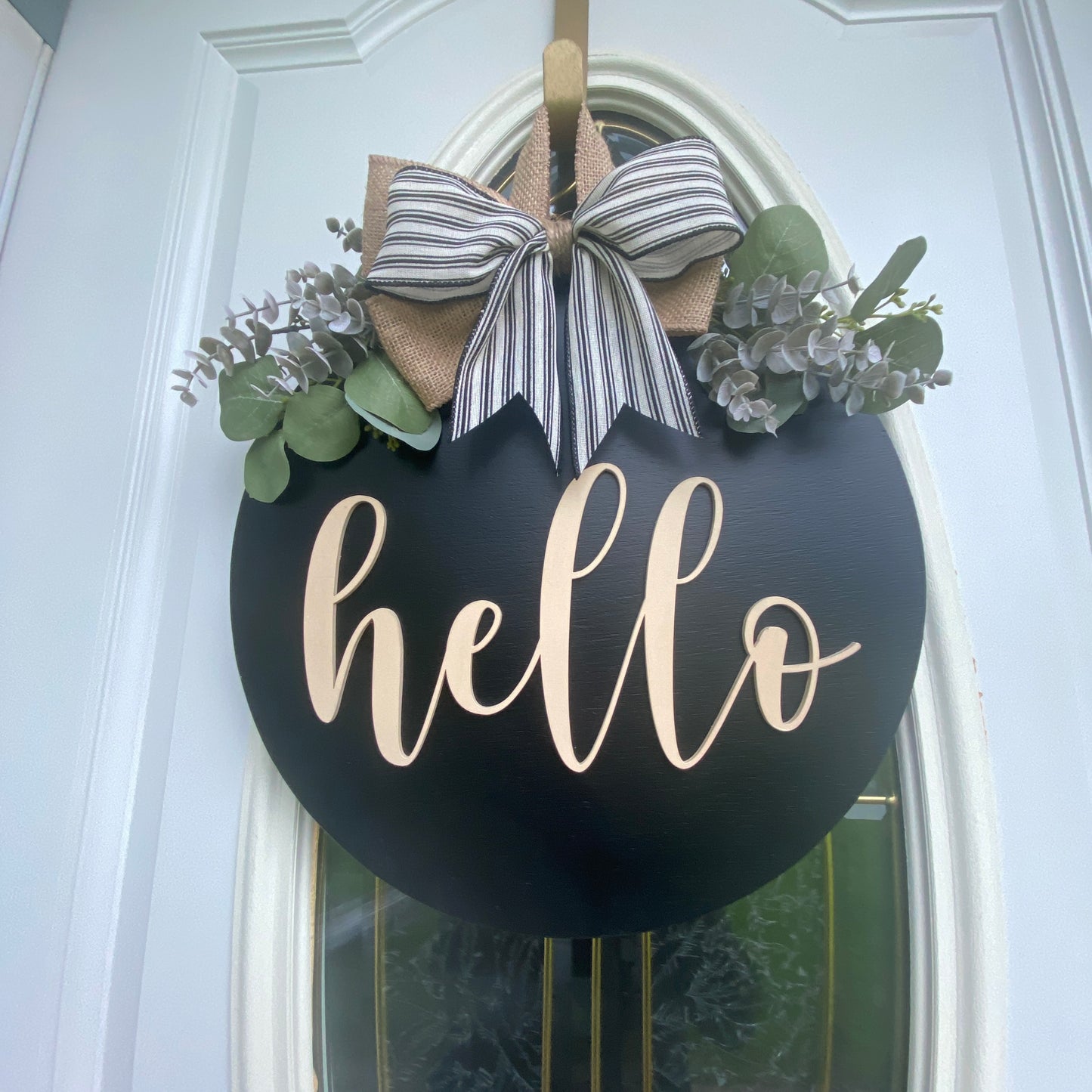 Hello Door Hanger, 3-d hello door hanger