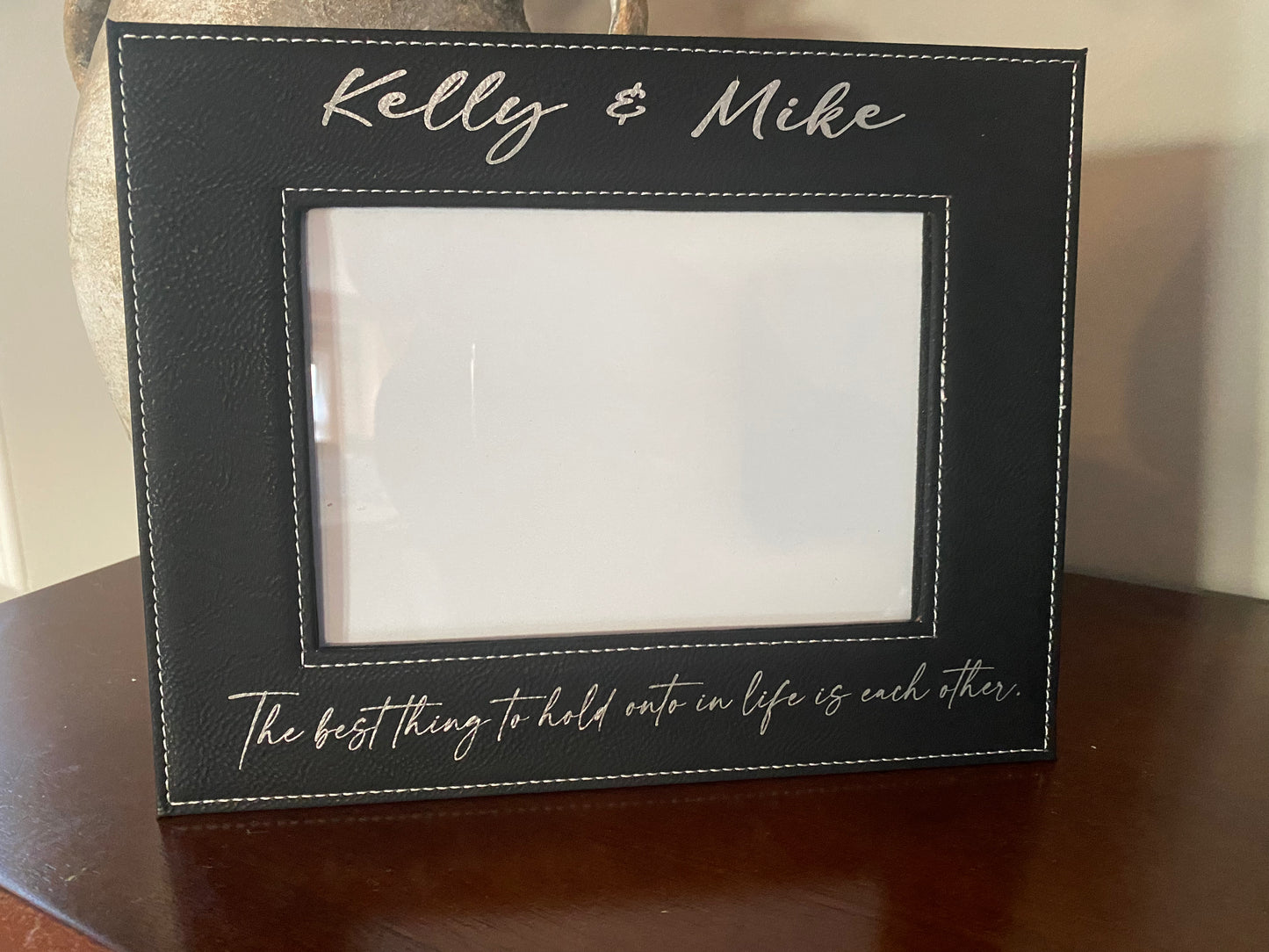 Personalized Leather frames, engraved frames, customized frames