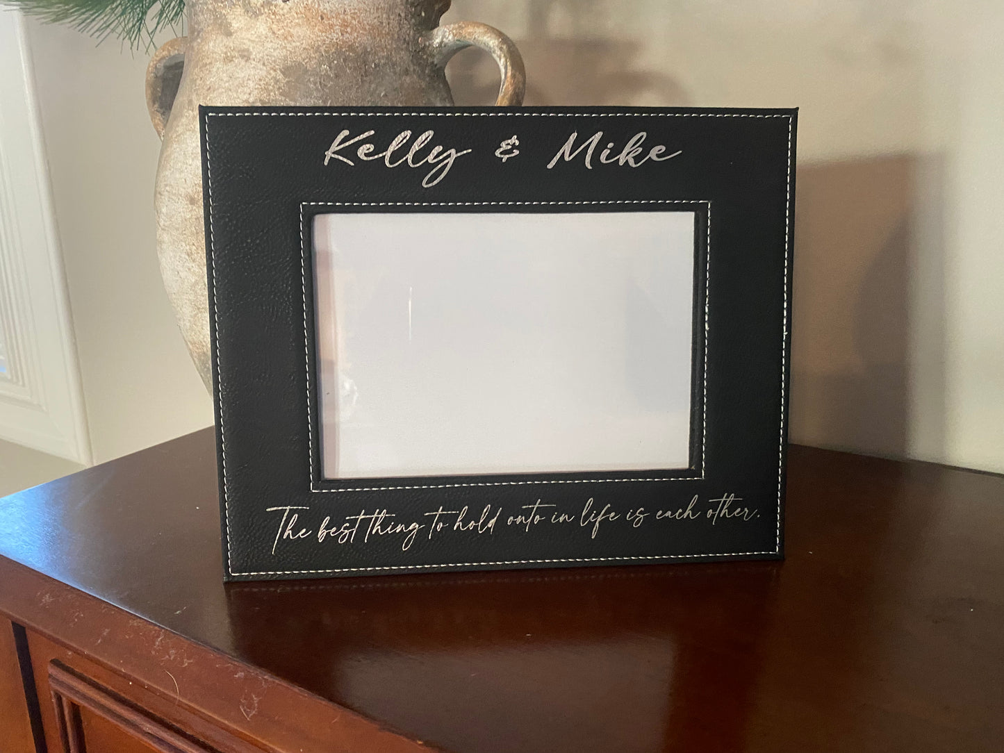 Personalized Leather frames, engraved frames, customized frames