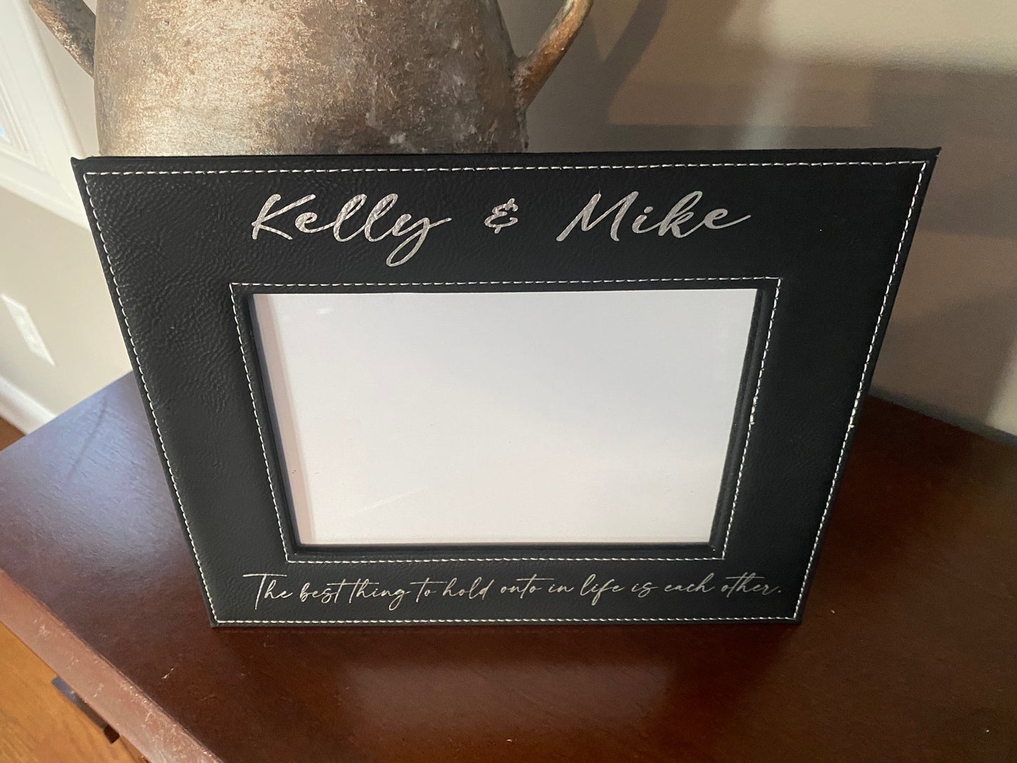 Personalized Leather frames, engraved frames, customized frames