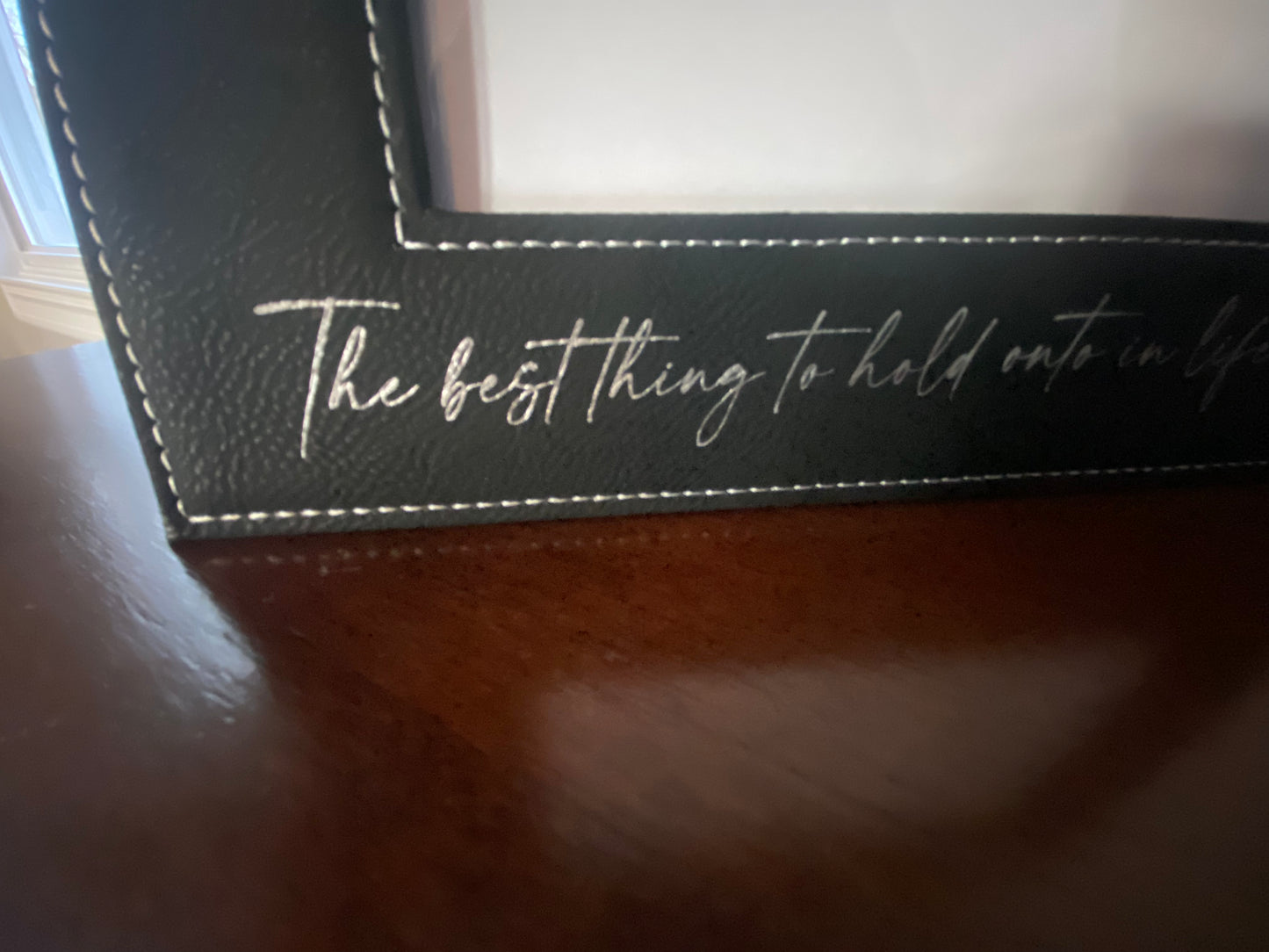 Personalized Leather frames, engraved frames, customized frames