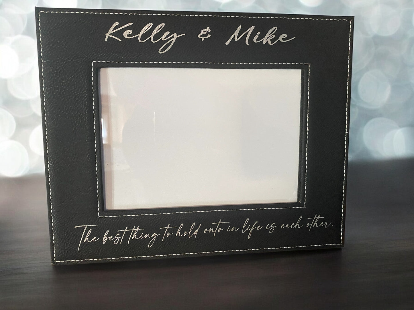 Personalized Leather frames, engraved frames, customized frames