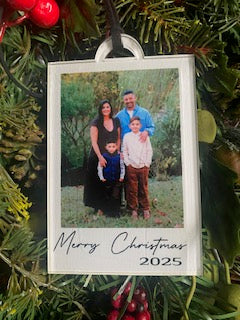 Custom Photo Merry Christmas Ornament