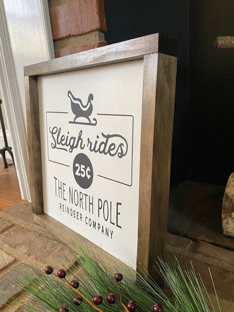 Christmas Sign, Christmas Sleigh Sign, Christmas Decorations