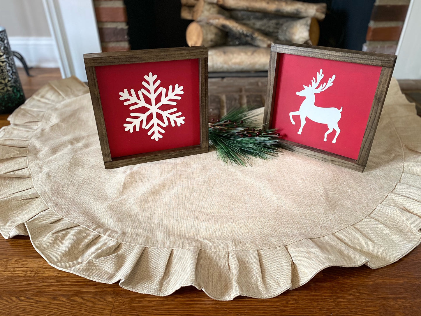 Christmas Tree Skirt, Buffalo Plaid Christmas Tree Skirt, Personalized Christmas Tree Skirt