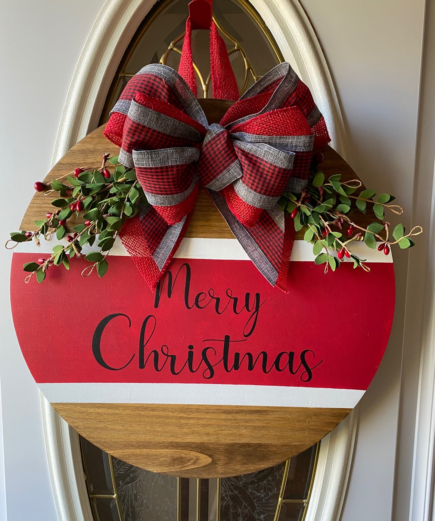 Christmas Wooden Sign, Merry Christmas Sign, Christmas Door Hanger, Merry Christmas Door Hanger