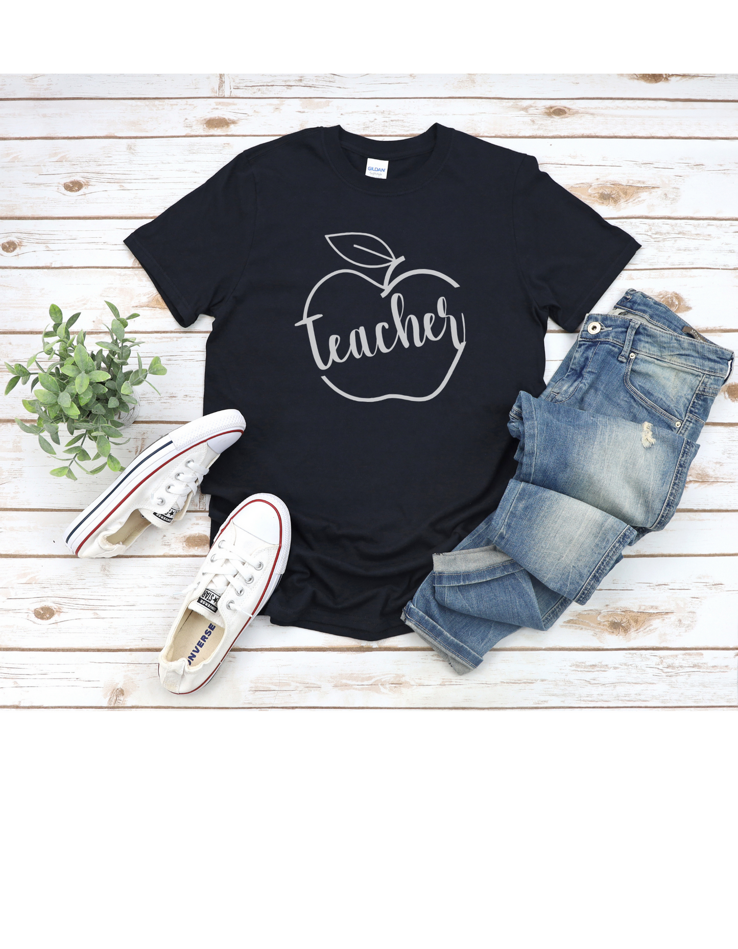 Teacher T-shirt, Teacher Apple Shirt | Graceful Creations by Graciela
