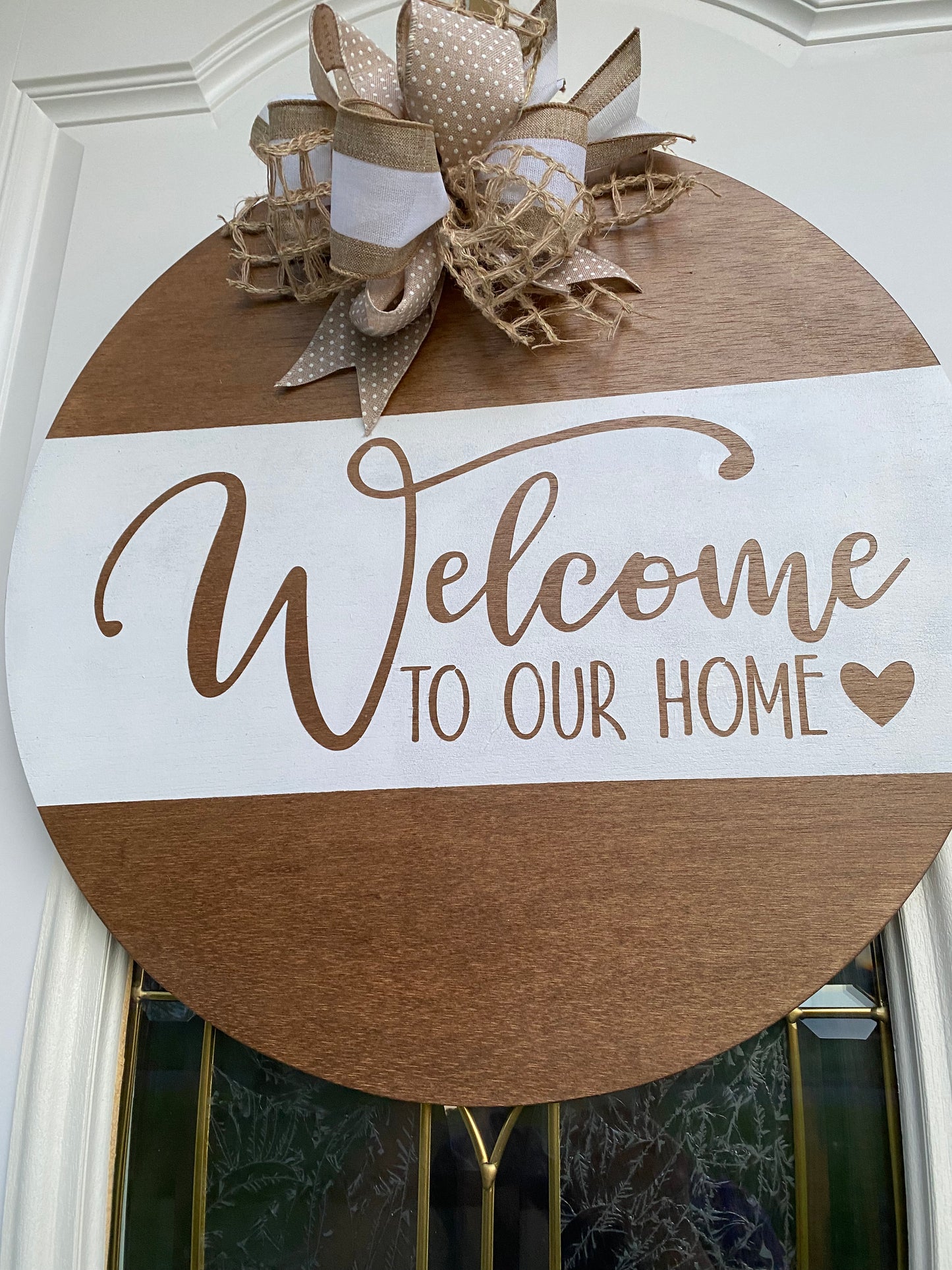 Welcome Door Hanger, Welcome to our Home Door Sign | Graceful Creations by Graciela