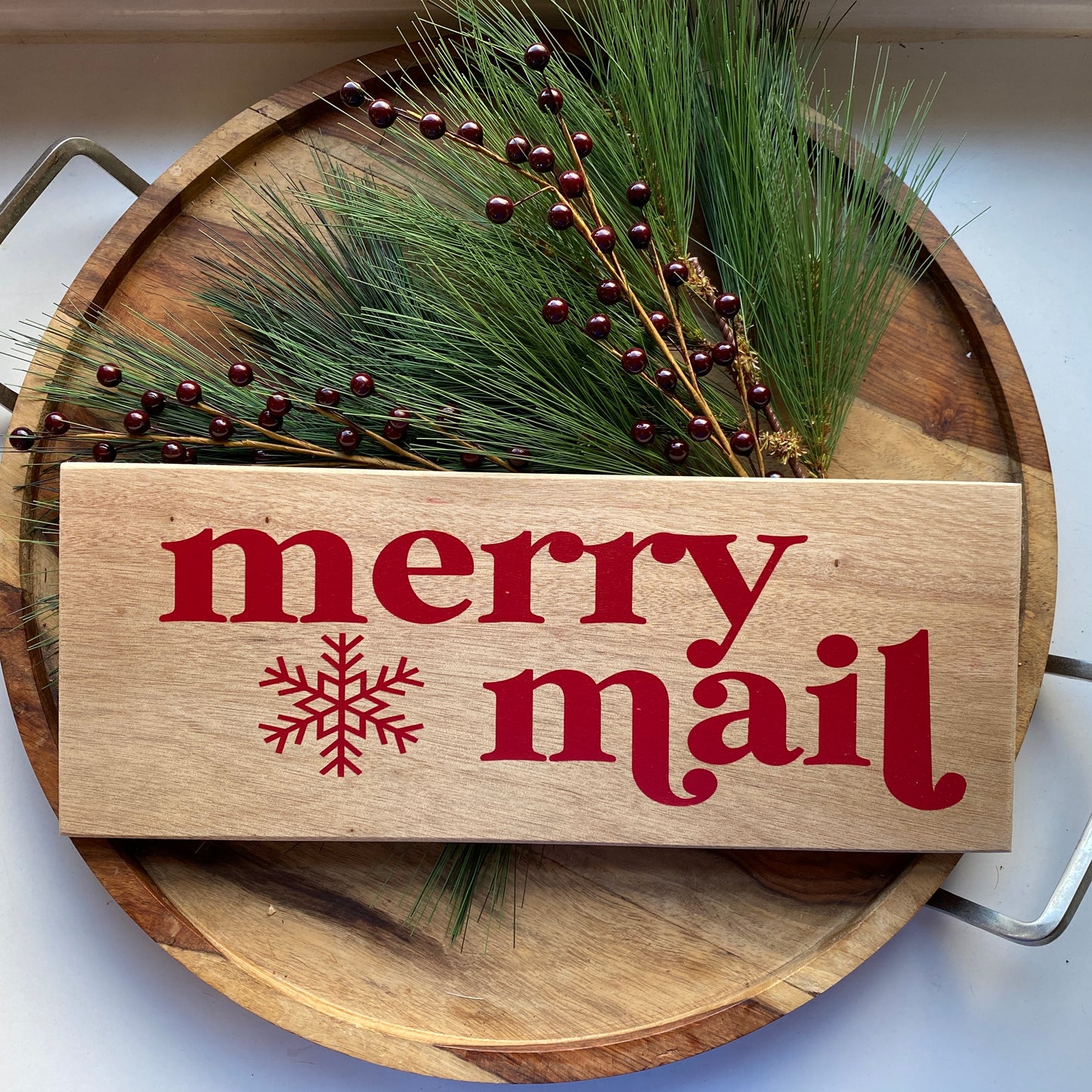Christmas Card Holder, Merry Mail Card Holder