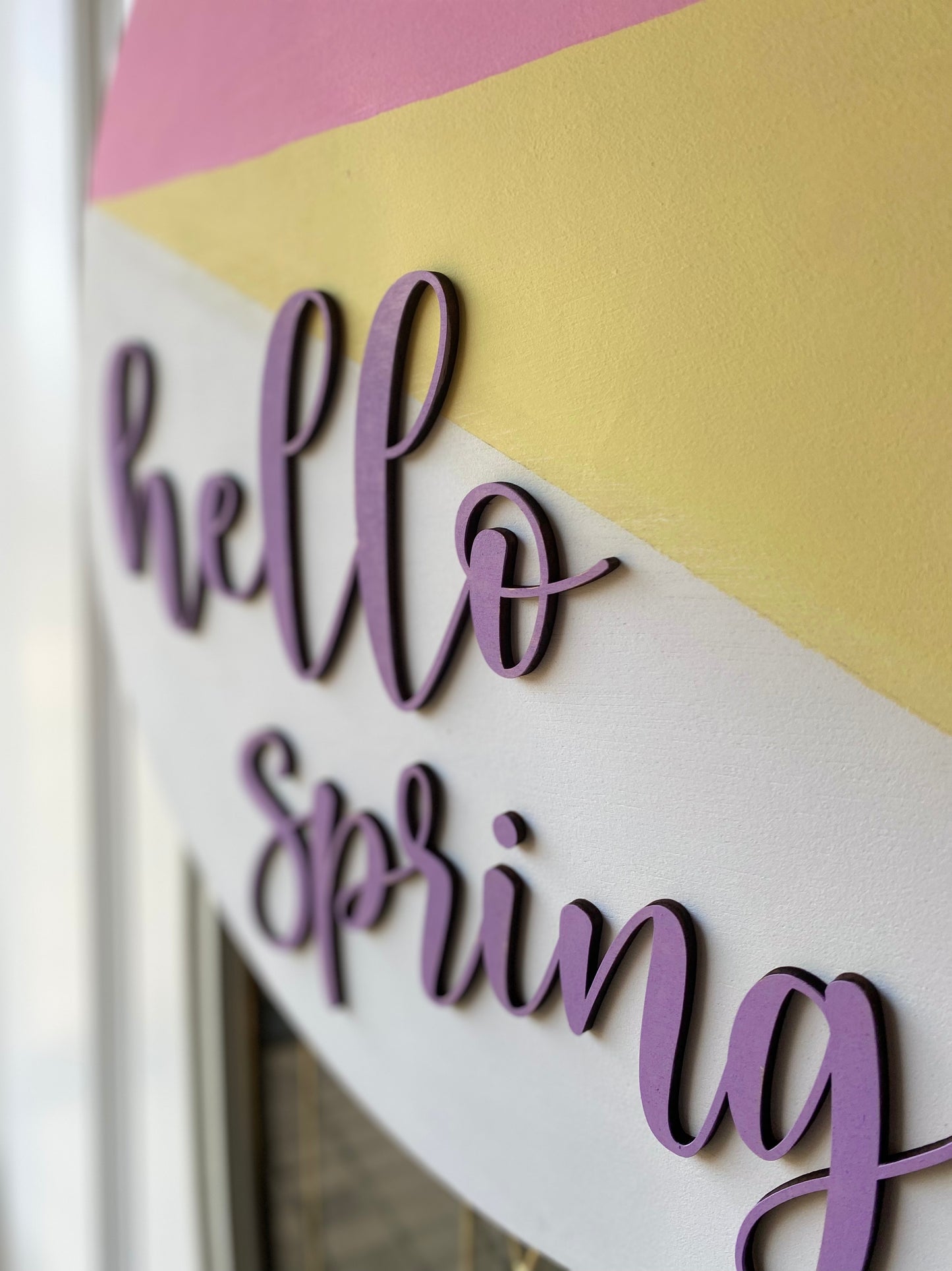 Hello Spring Door Hanger | Spring Door Hanger | Bunny Door Hanger | Home Decor | Welcome Door Hanger