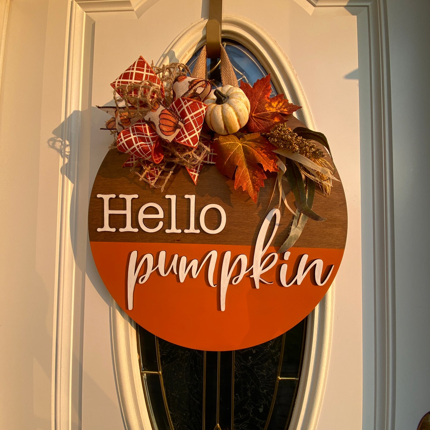 Hello Fall Door Hanger, Hello Door Sign | Fall Door Hanger Graceful Creations by Graciela