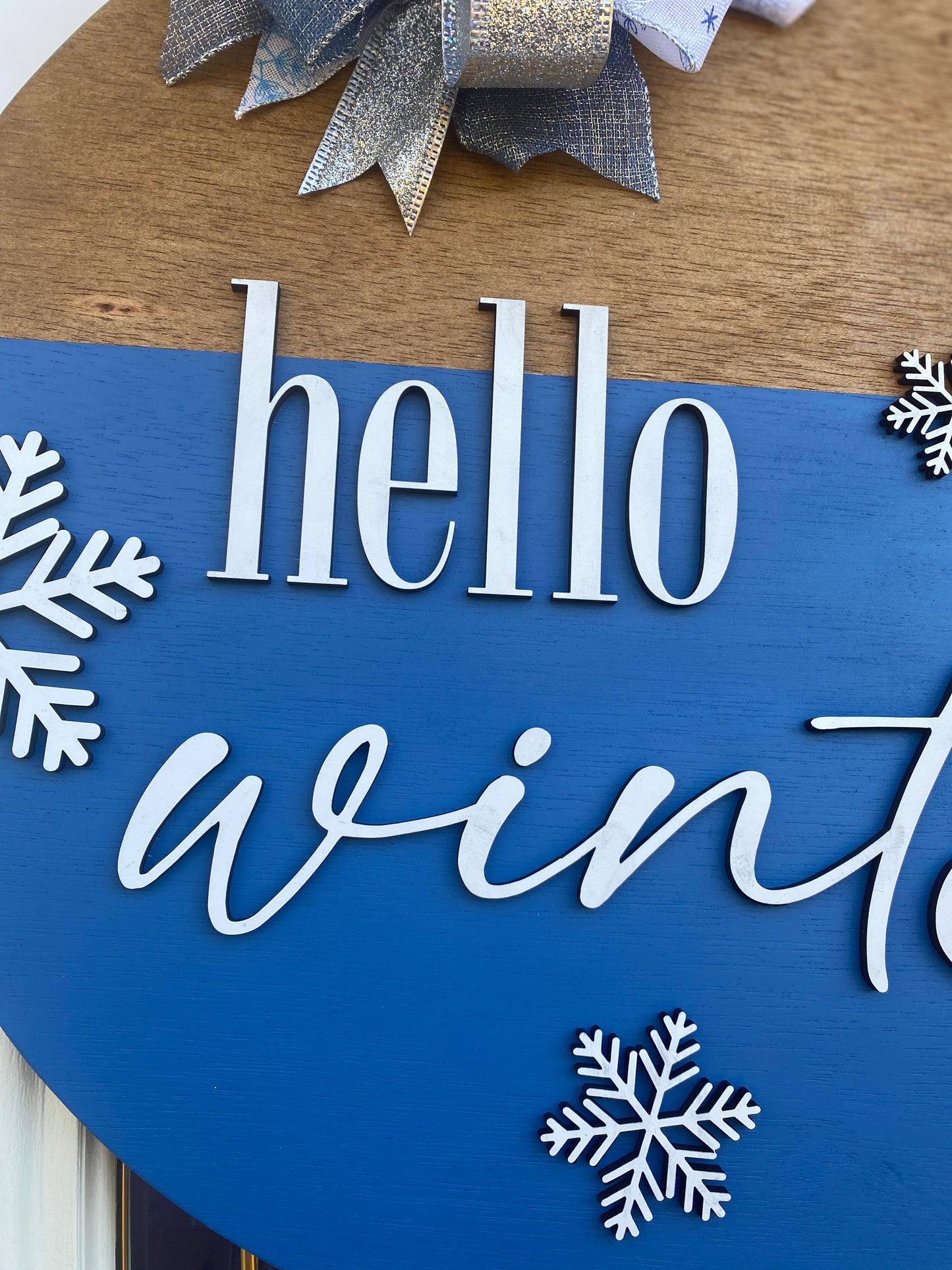 Winter Wooden Sign, Hello Winter Sign, Hello Winter Door Hanger, Hello Winter Door Decor