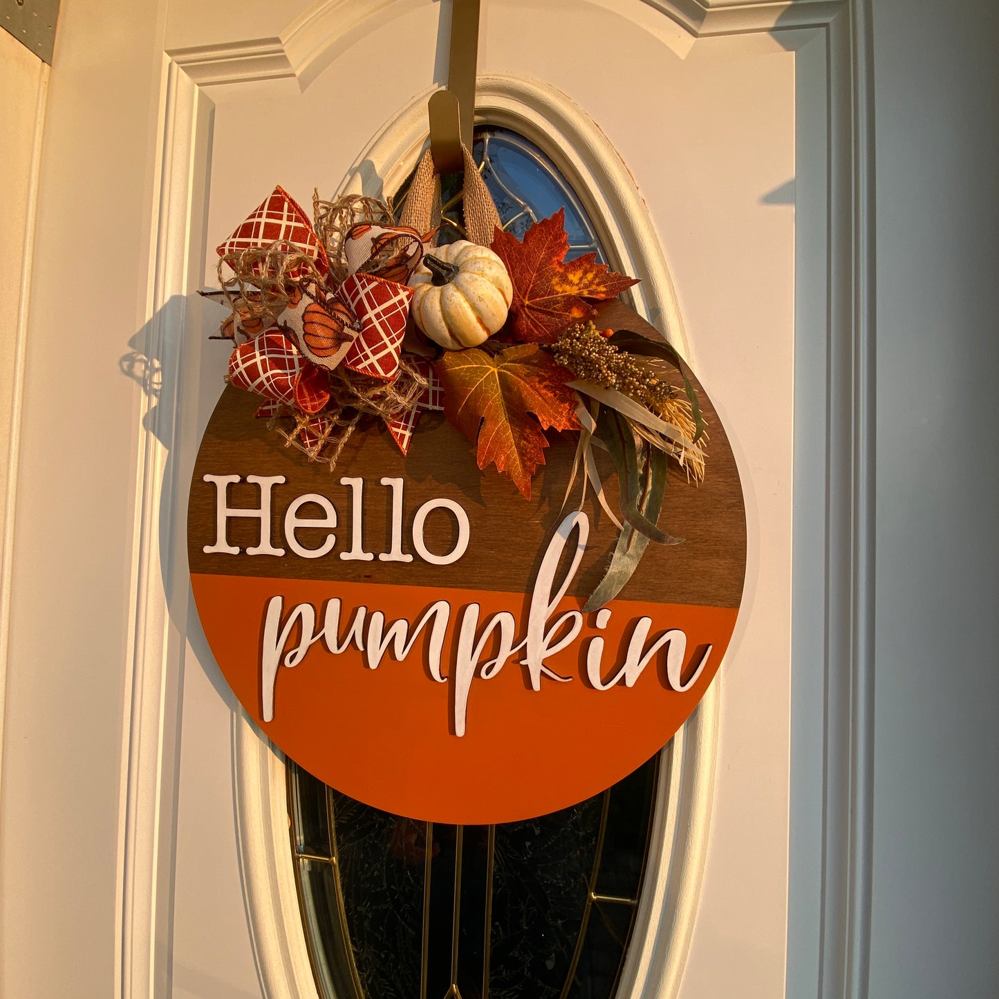 Hello Fall Door Hanger, Hello Door Sign | Fall Door Hanger Graceful Creations by Graciela