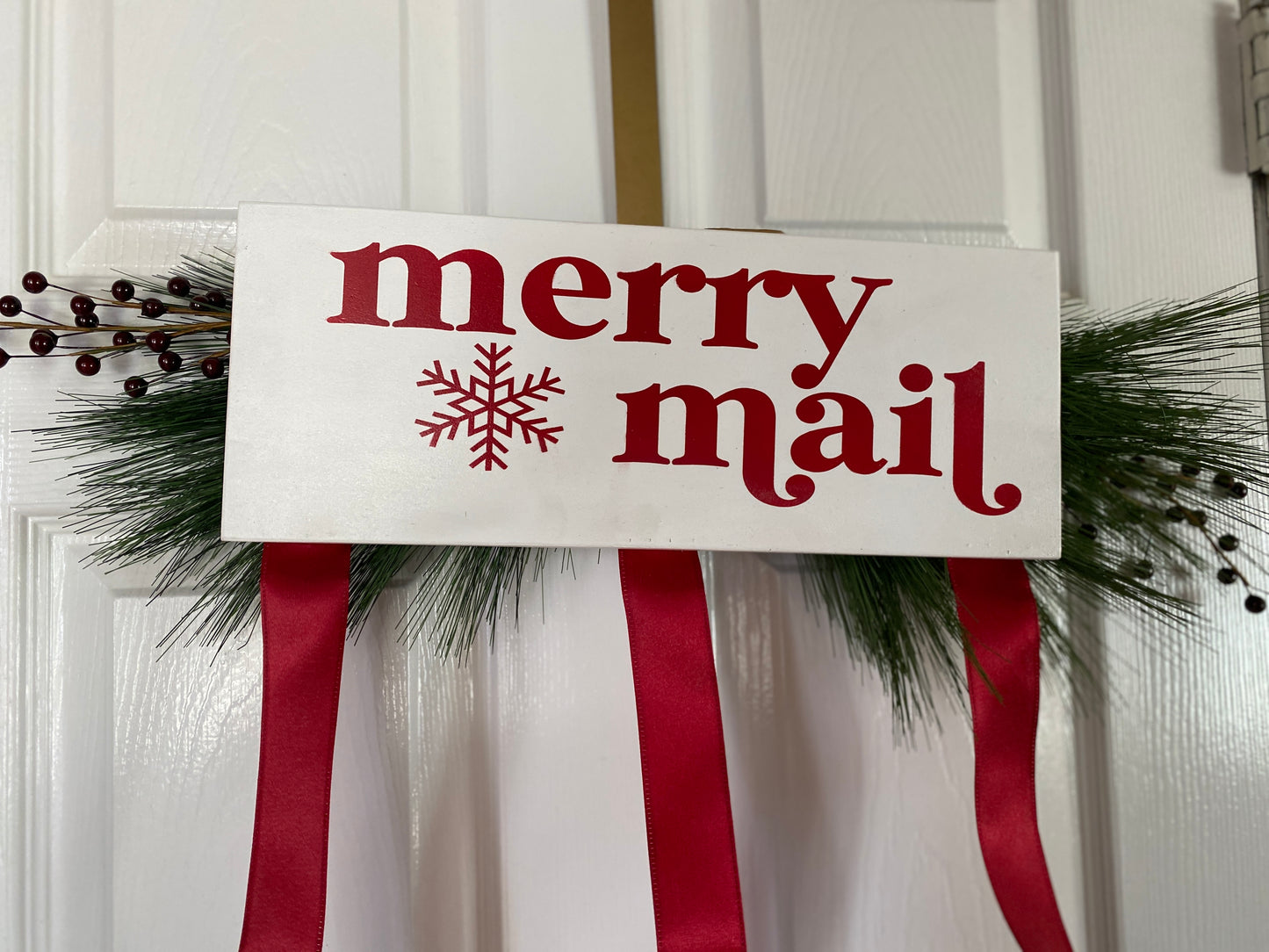 Christmas Card Holder, Merry Mail Card Holder