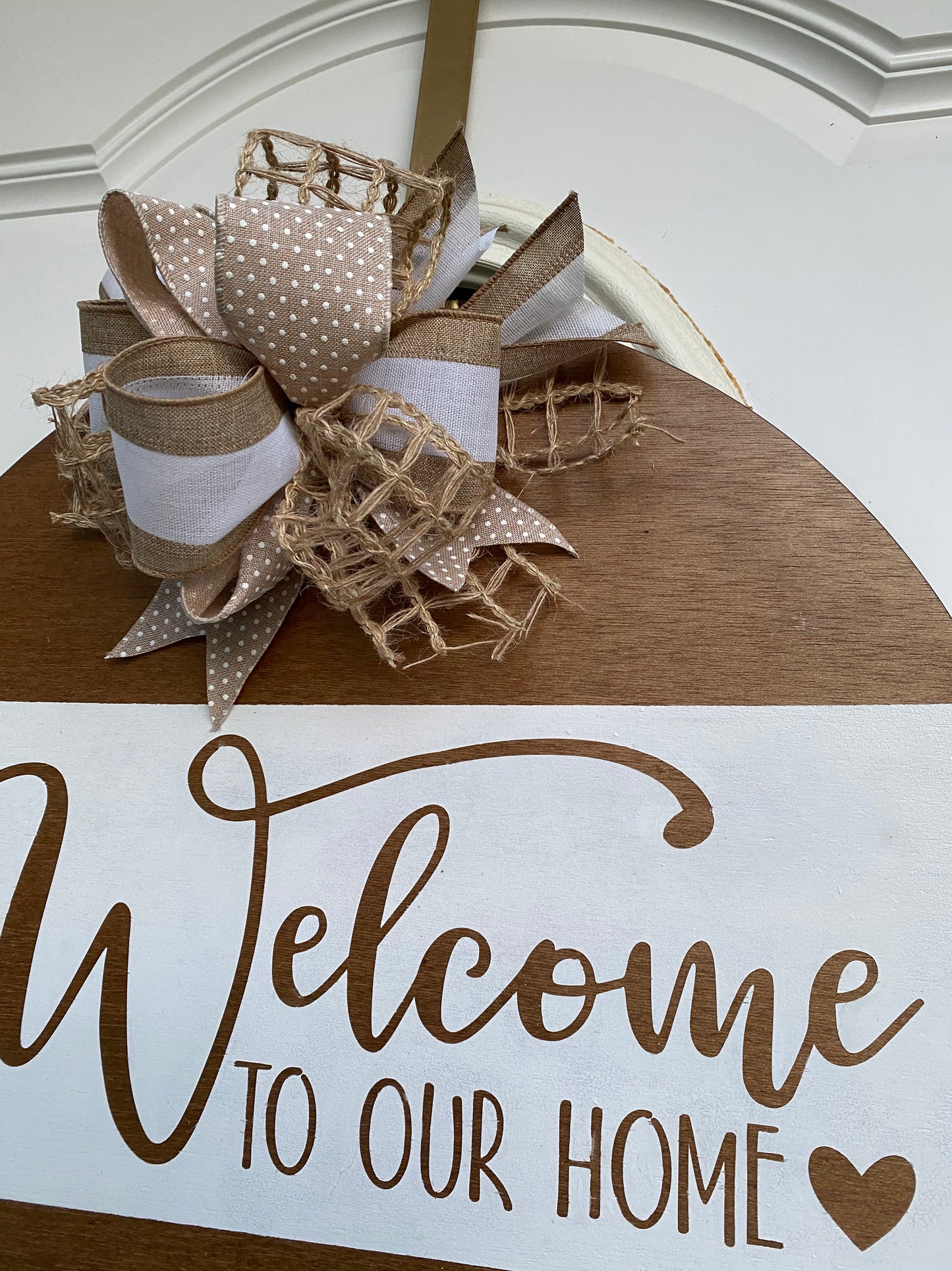Welcome Door Hanger, Welcome to our Home Door Sign | Graceful Creations by Graciela