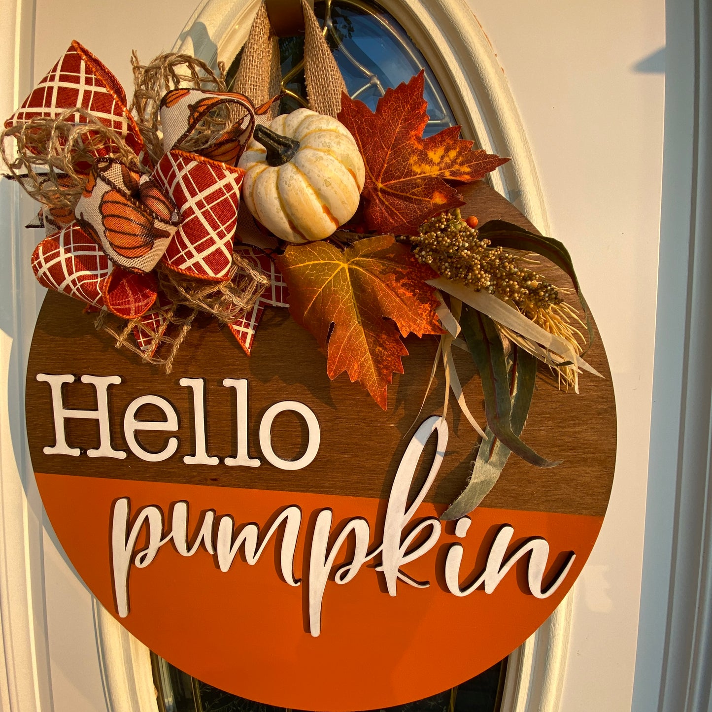 Hello Fall Door Hanger, Hello Door Sign | Fall Door Hanger Graceful Creations by Graciela