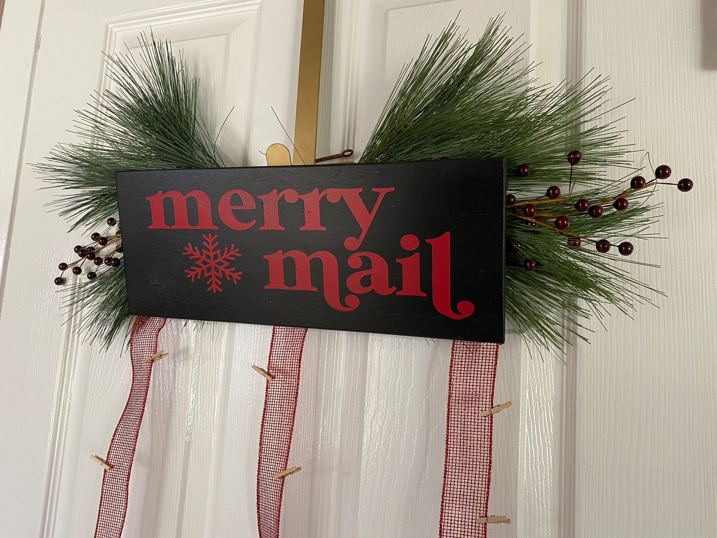 Christmas Card Holder, Merry Mail Card Holder
