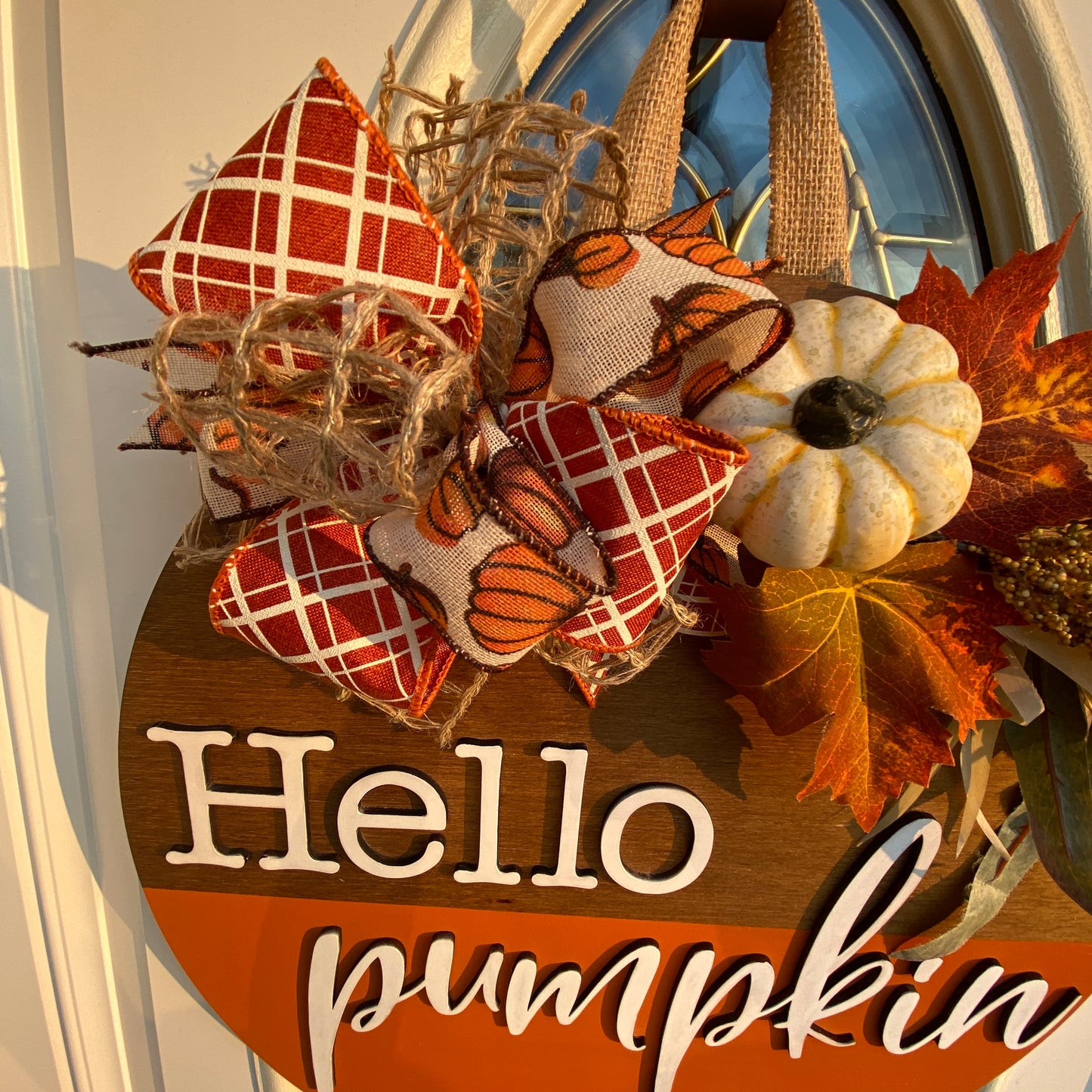 Hello Fall Door Hanger, Hello Door Sign | Fall Door Hanger Graceful Creations by Graciela