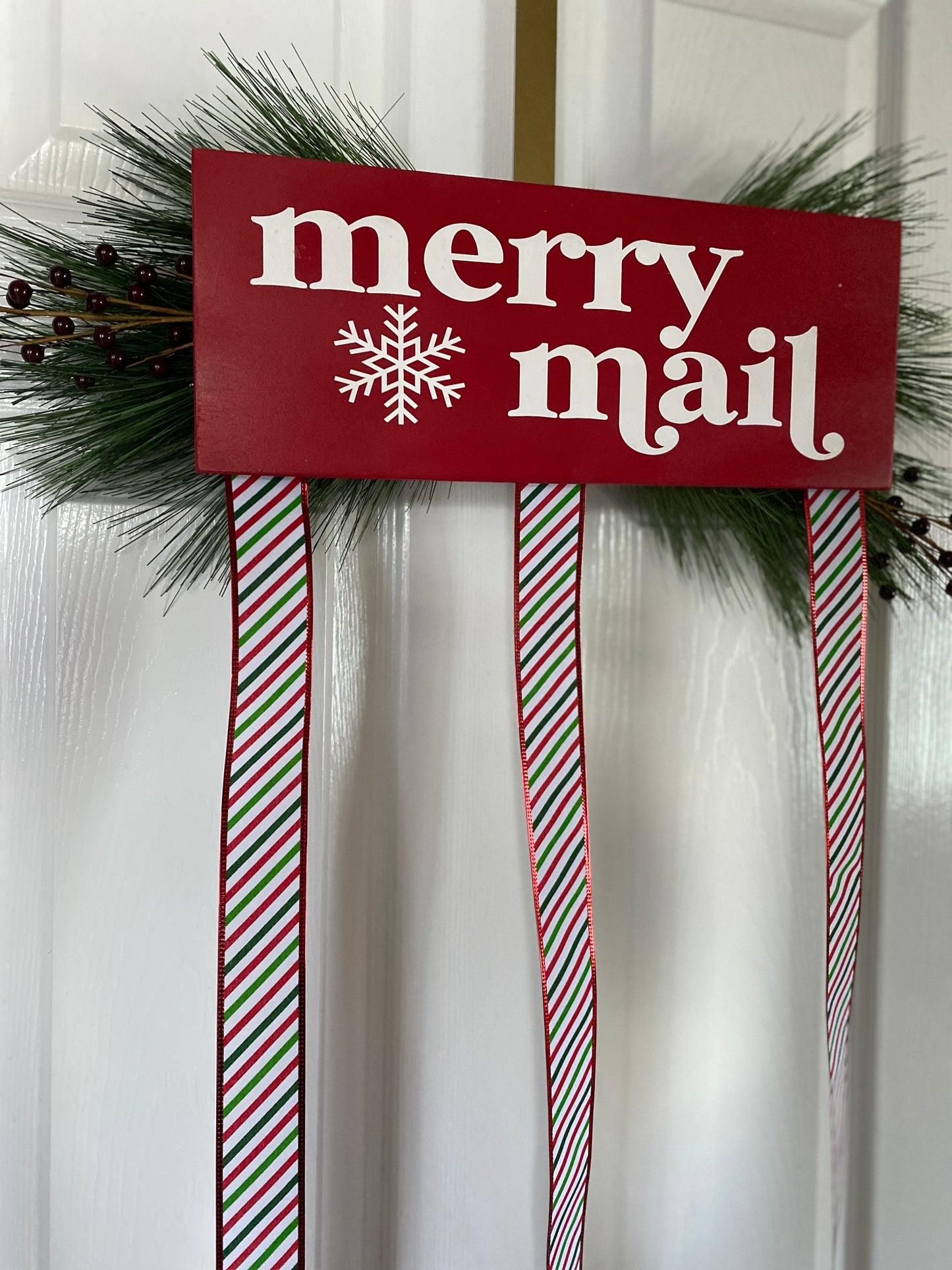 Christmas Card Holder, Merry Mail Card Holder