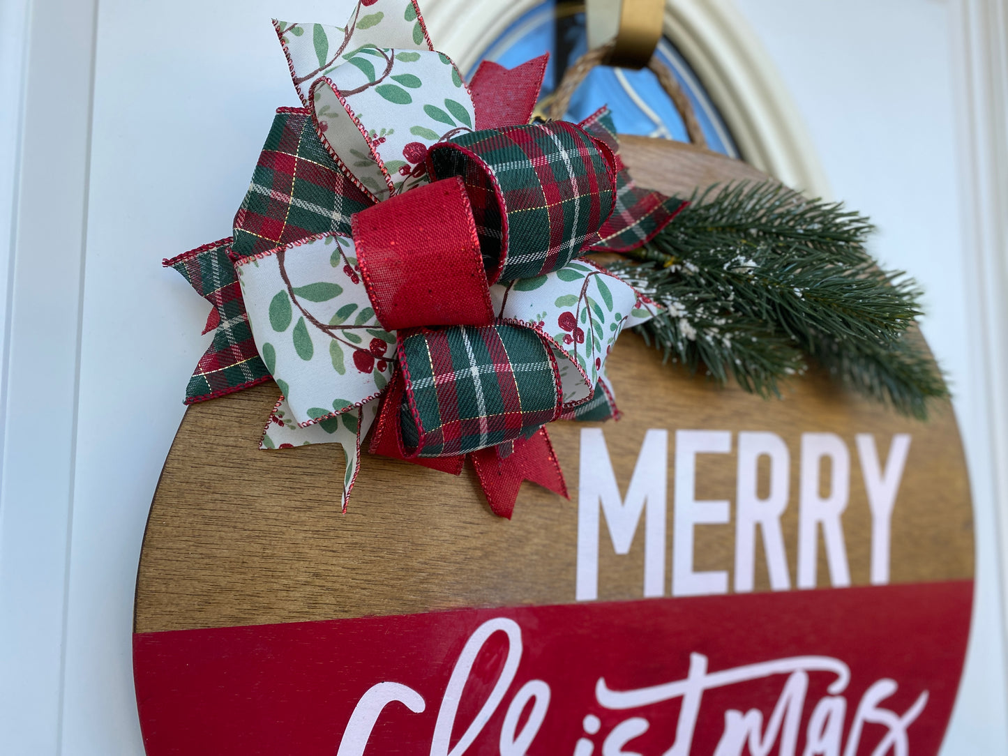 Christmas Wooden Sign, Merry Christmas Sign, Christmas Door Hanger, Merry Christmas Door Hanger