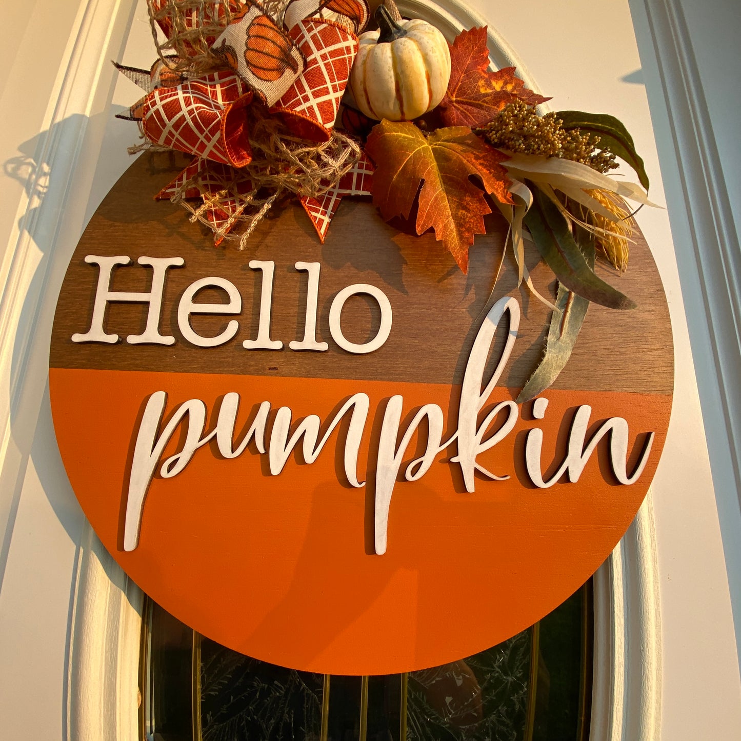 Hello Fall Door Hanger, Hello Door Sign | Fall Door Hanger Graceful Creations by Graciela