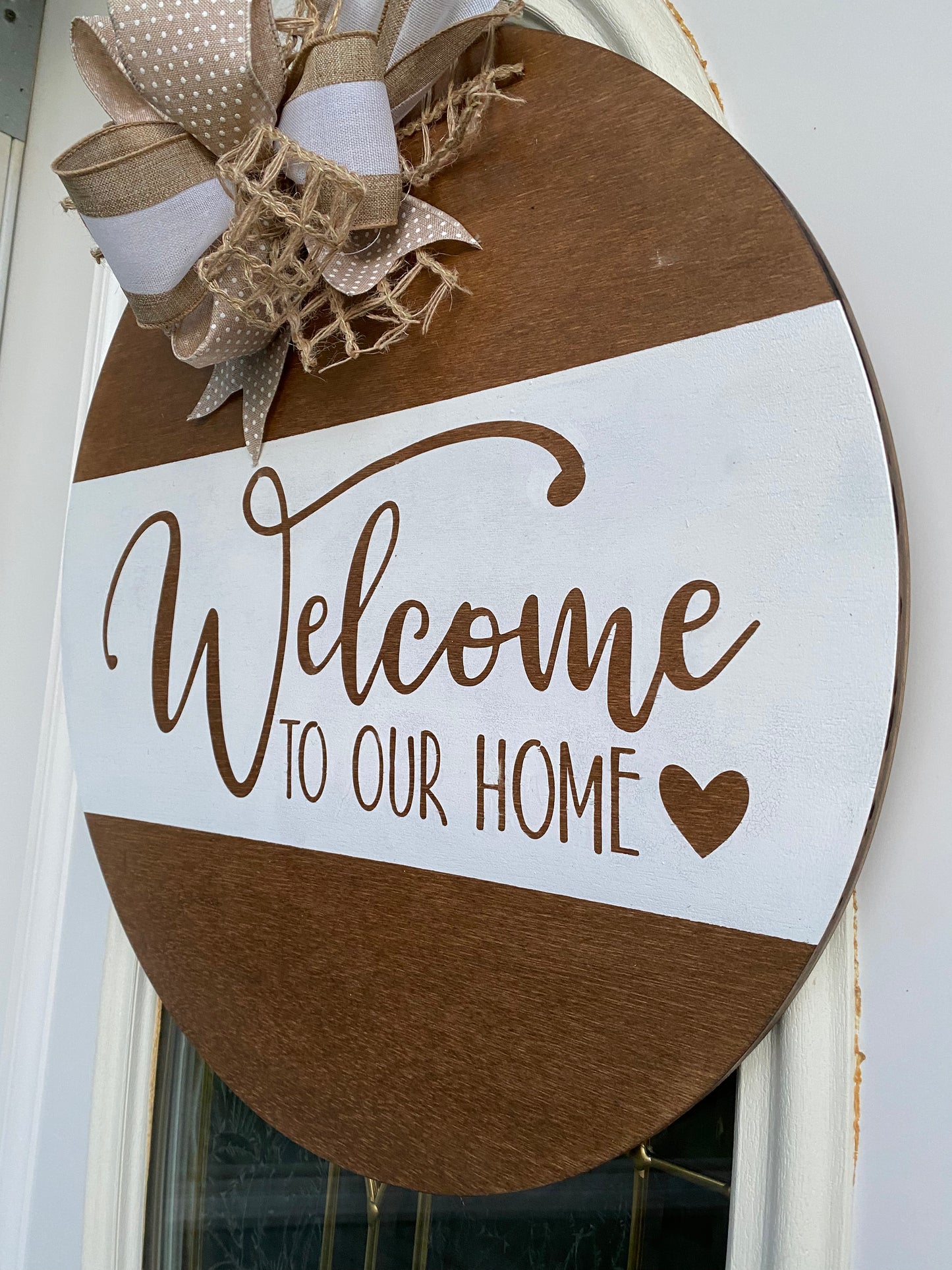 Welcome Door Hanger, Welcome to our Home Door Sign | Graceful Creations by Graciela