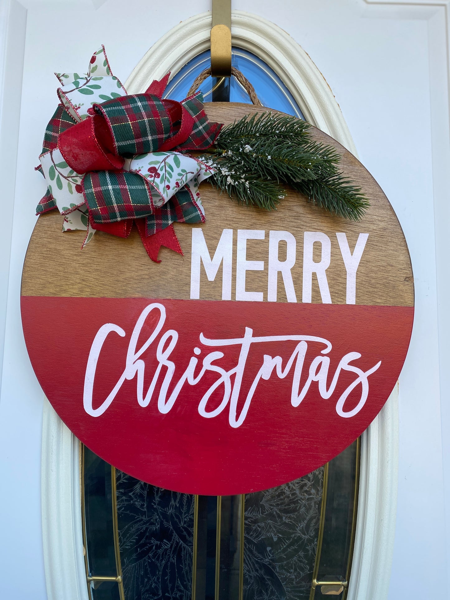 Christmas Wooden Sign, Merry Christmas Sign, Christmas Door Hanger, Merry Christmas Door Hanger