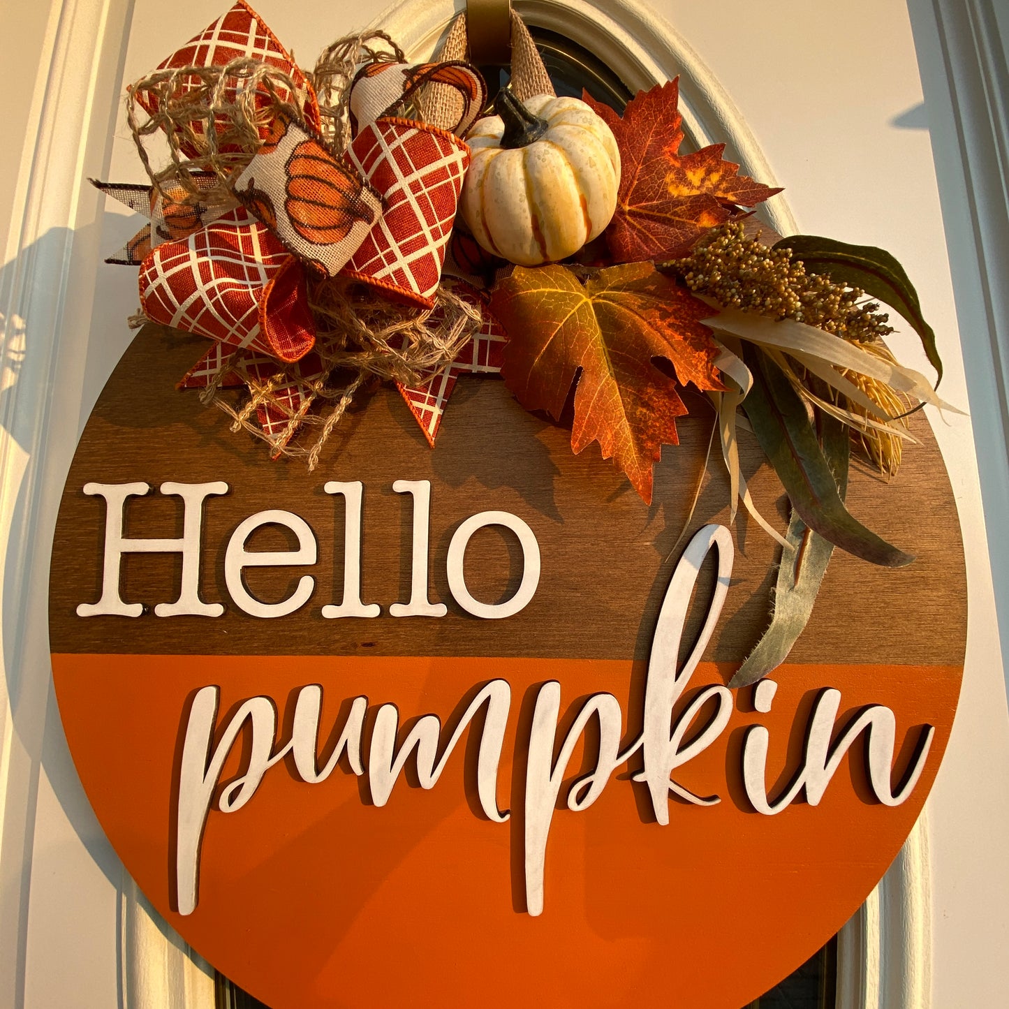 Hello Fall Door Hanger, Hello Door Sign | Fall Door Hanger Graceful Creations by Graciela