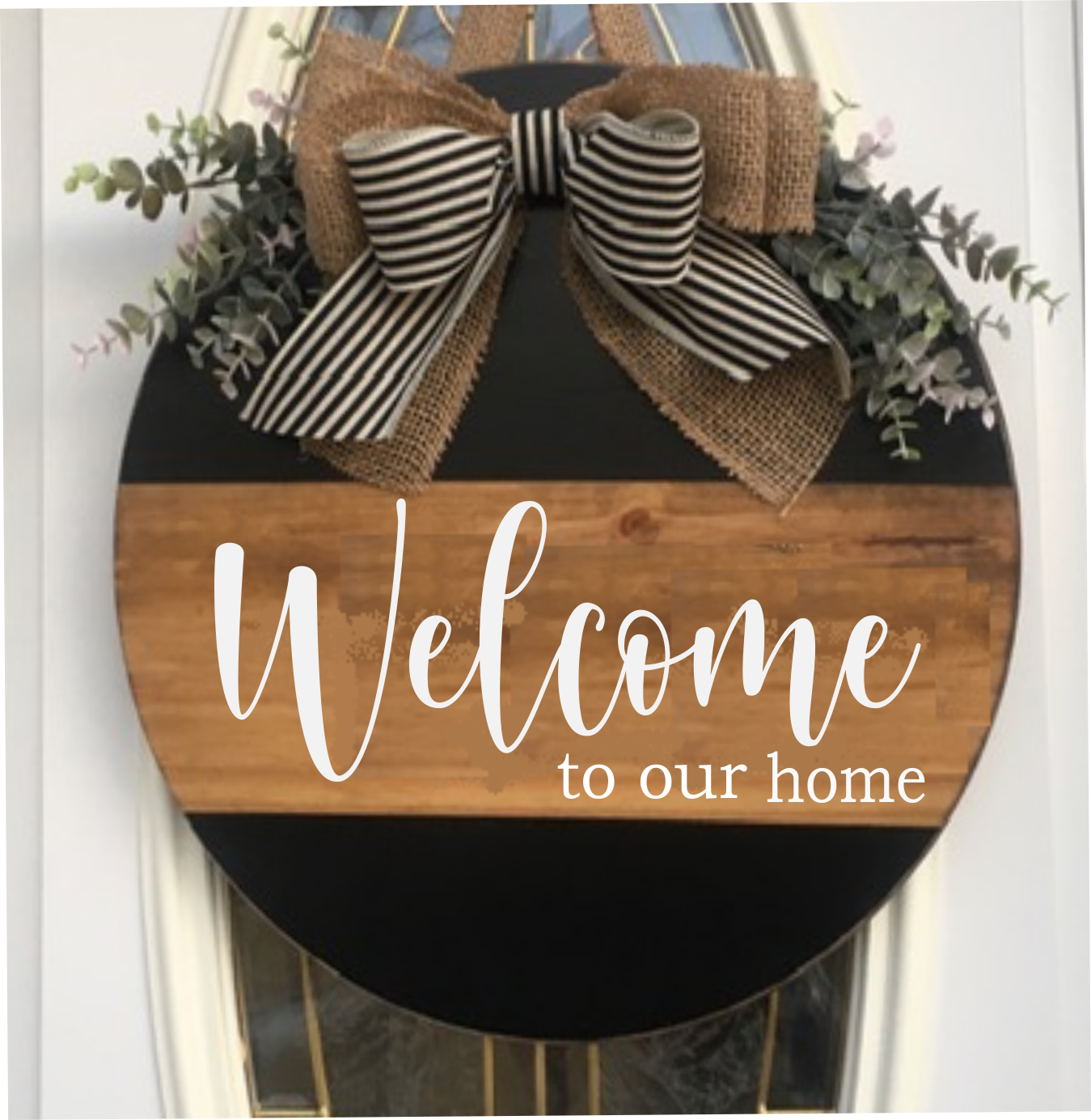 Welcome Door Hanger, Welcome to our Home Door Sign | Graceful Creations by Graciela
