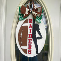 Football Door Hanger, High School Football Team Spirit