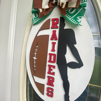 Football Door Hanger, High School Football Team Spirit