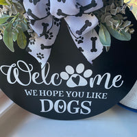 Welcome Dog Door Hnager