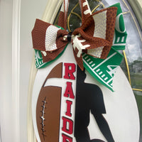 Football Door Hanger, High School Football Team Spirit