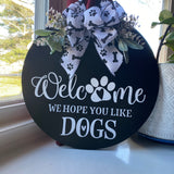 Welcome Dog Door Hnager