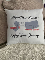 College Pillow, Going Away Pillow, Graduation Pillow