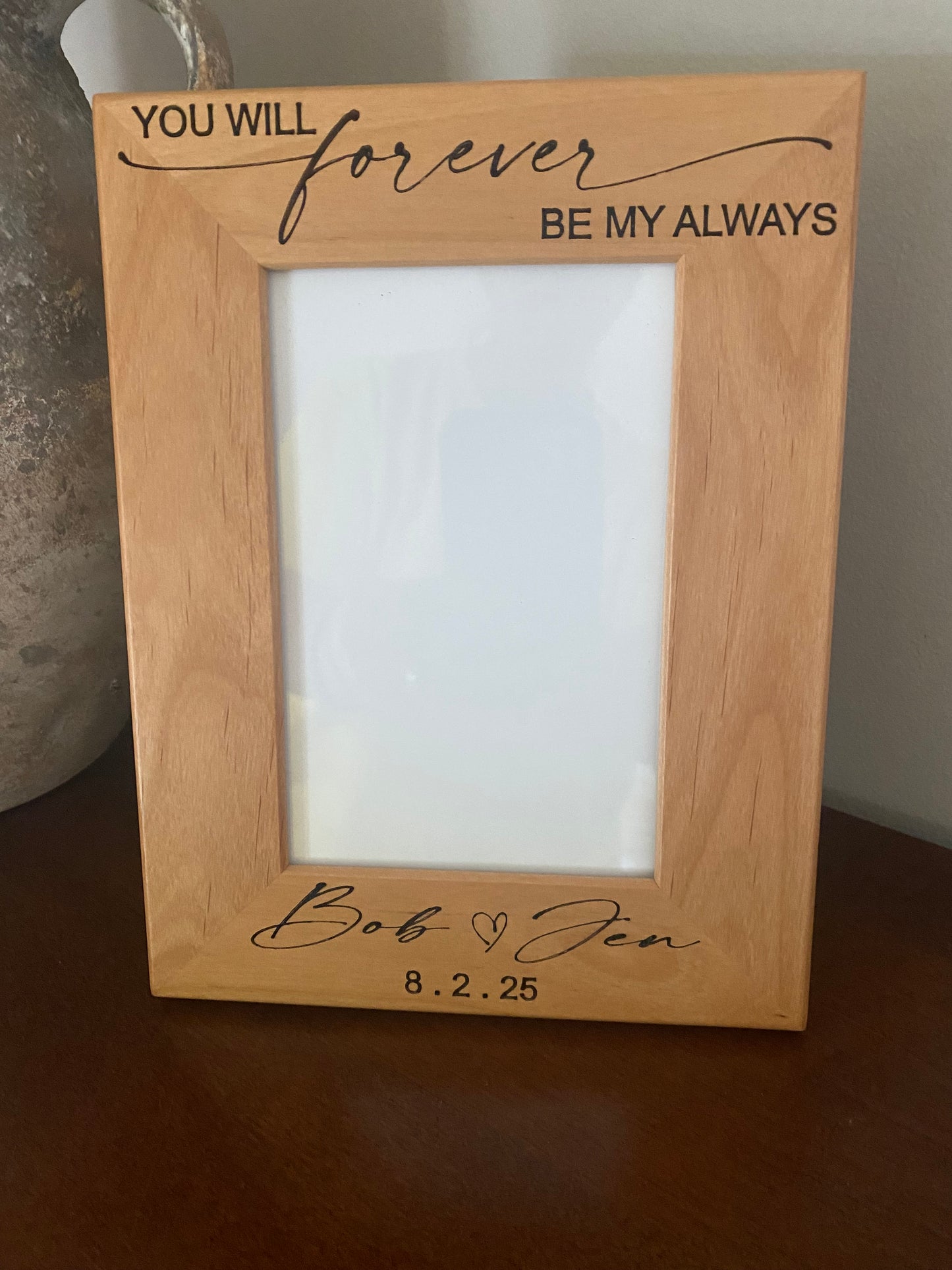 Capture Forever: Personalized Engraved Wedding Photo Frame