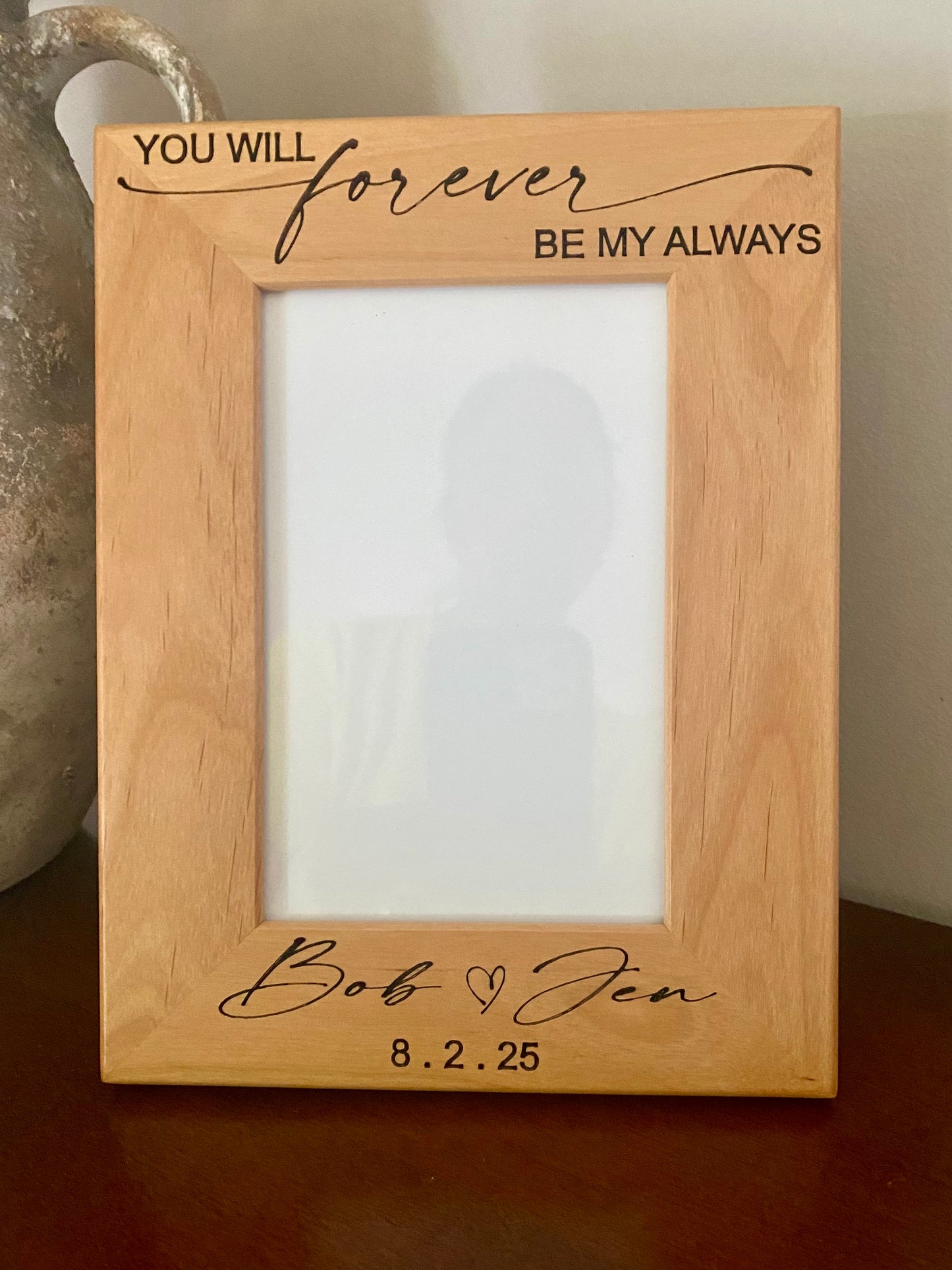 Capture Forever: Personalized Engraved Wedding Photo Frame