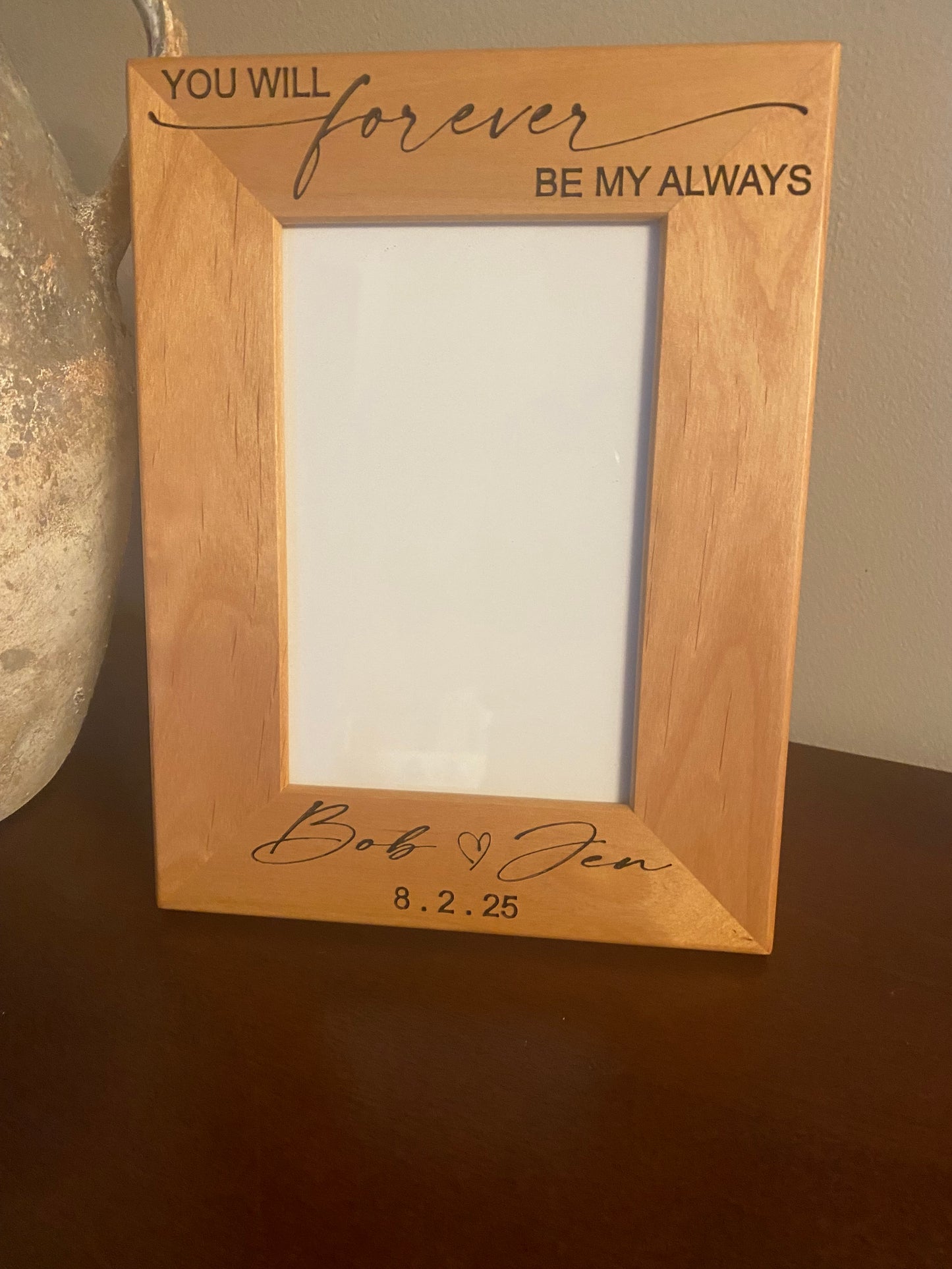 Capture Forever: Personalized Engraved Wedding Photo Frame