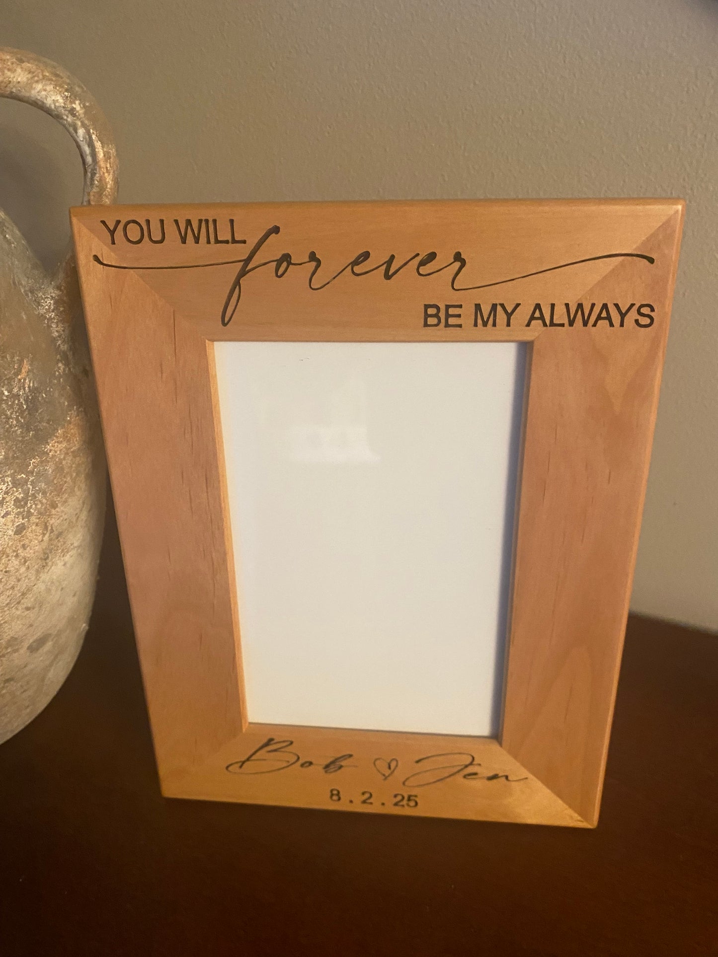 Capture Forever: Personalized Engraved Wedding Photo Frame