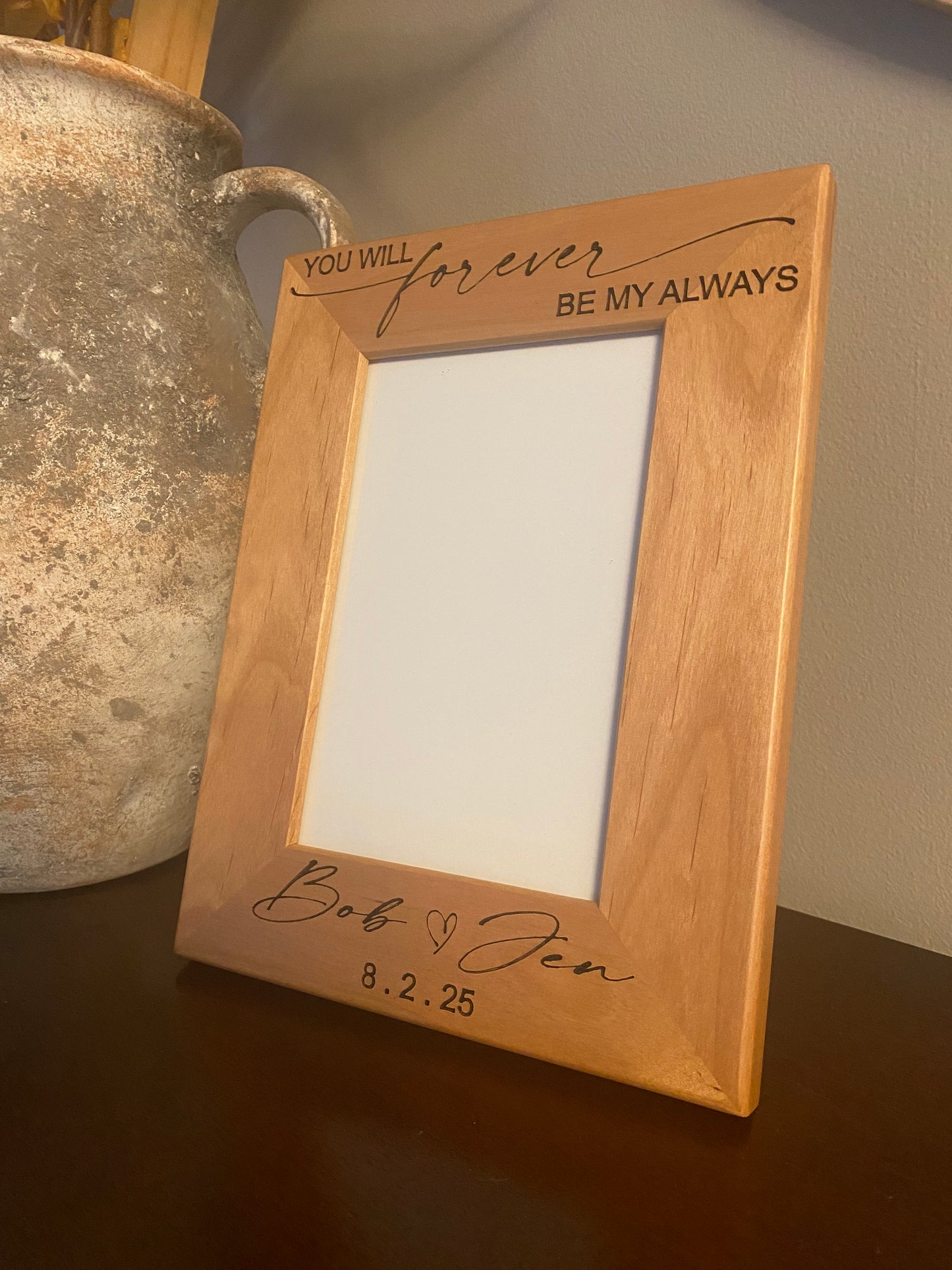 Capture Forever: Personalized Engraved Wedding Photo Frame