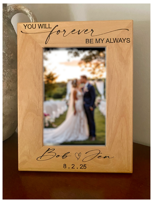 Capture Forever: Personalized Engraved Wedding Photo Frame