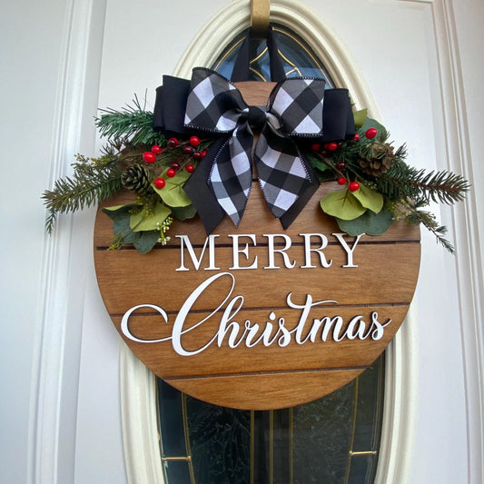 Christmas Wooden Sign,  Merry Christmas Sign, Christmas Door Hanger, Merry Christmas Door Hanger, Winter Door Hanger, Winter Sign