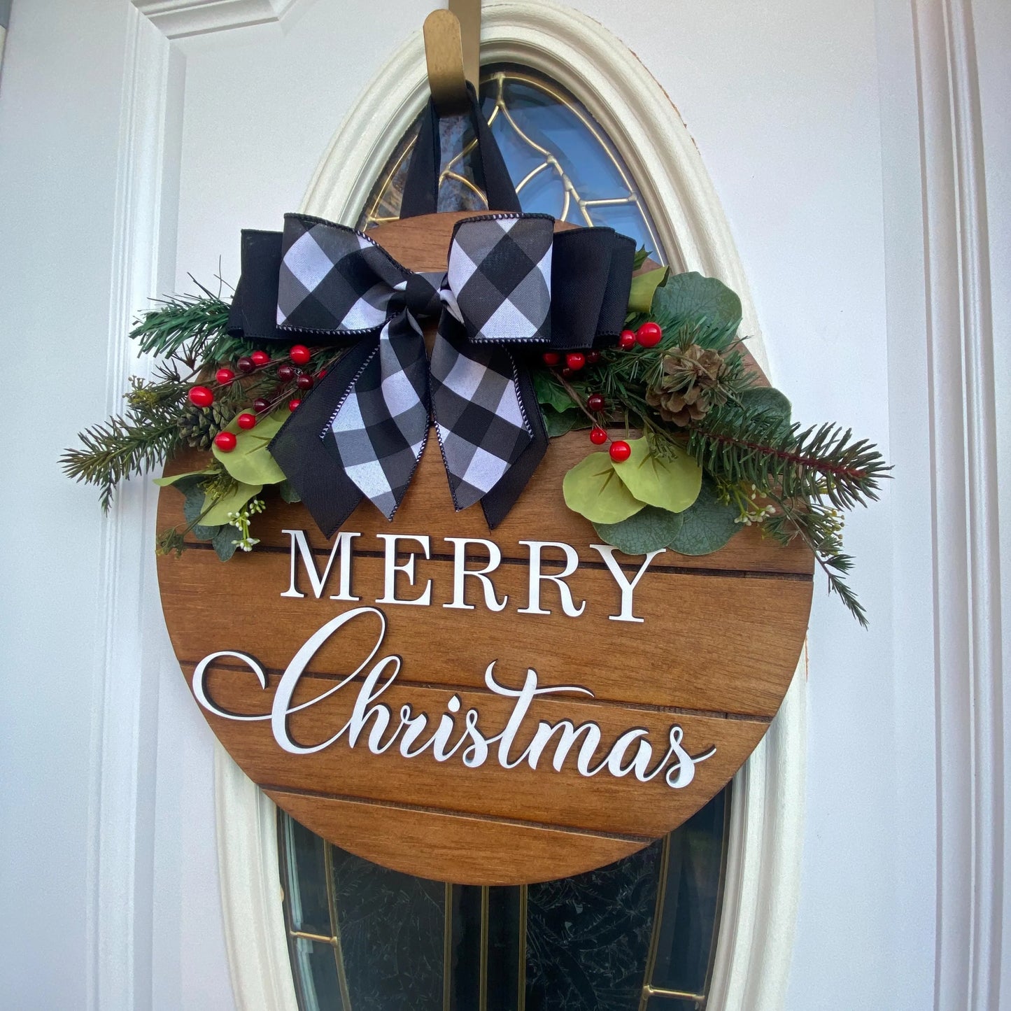 Christmas Wooden Sign,  Merry Christmas Sign, Christmas Door Hanger, Merry Christmas Door Hanger, Winter Door Hanger, Winter Sign