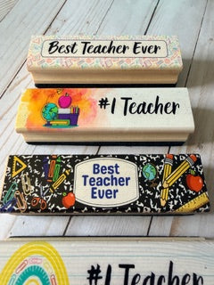 Personalized Full-Color Teacher Eraser Set – Includes 2 Dry Erase Markers