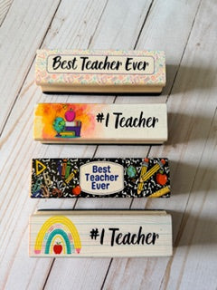 Personalized Full-Color Teacher Eraser Set – Includes 2 Dry Erase Markers