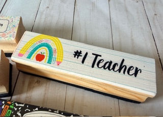 Personalized Full-Color Teacher Eraser Set – Includes 2 Dry Erase Markers