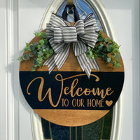 Welcome to Our Home Door Hanger